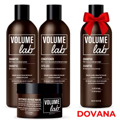 VOLUME LAB pilnas rinkinys: šampūnas, kondicionierius, kaukė + DOVANA: šampūnas 